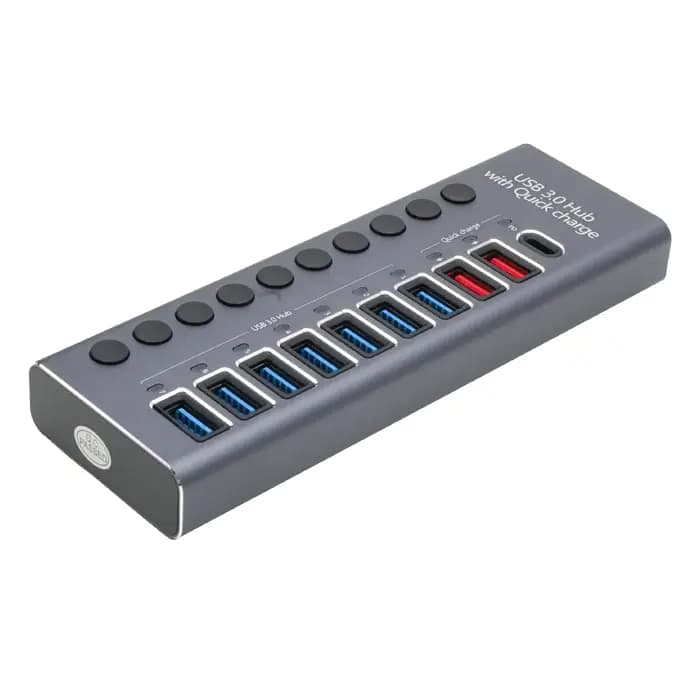 مولتی شارژر و هاب QUICK 985C 10PORT