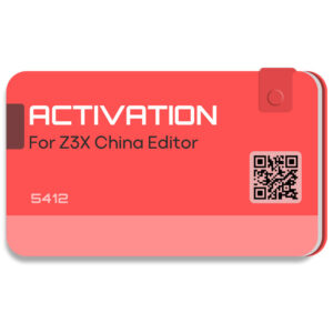 لایسنس اورجینال فعال ساز و اکتیو باکس Z3X مناسب CHINA EDITOR
