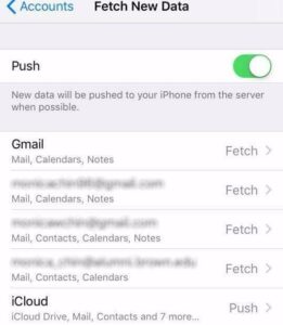 غیرفعالسازی قابلیت Push در ایمیل ها و استفاده از حالت Fetch