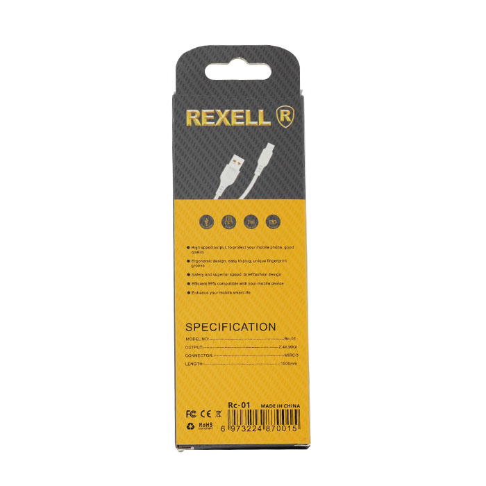 کابل تبدیل USB به USB-C رکسل مدل REXELL RC-01