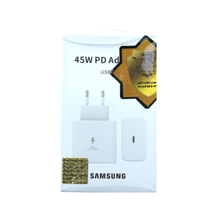 کلگی شارژر اورجینال USB-C سامسونگ 45W PD AD
